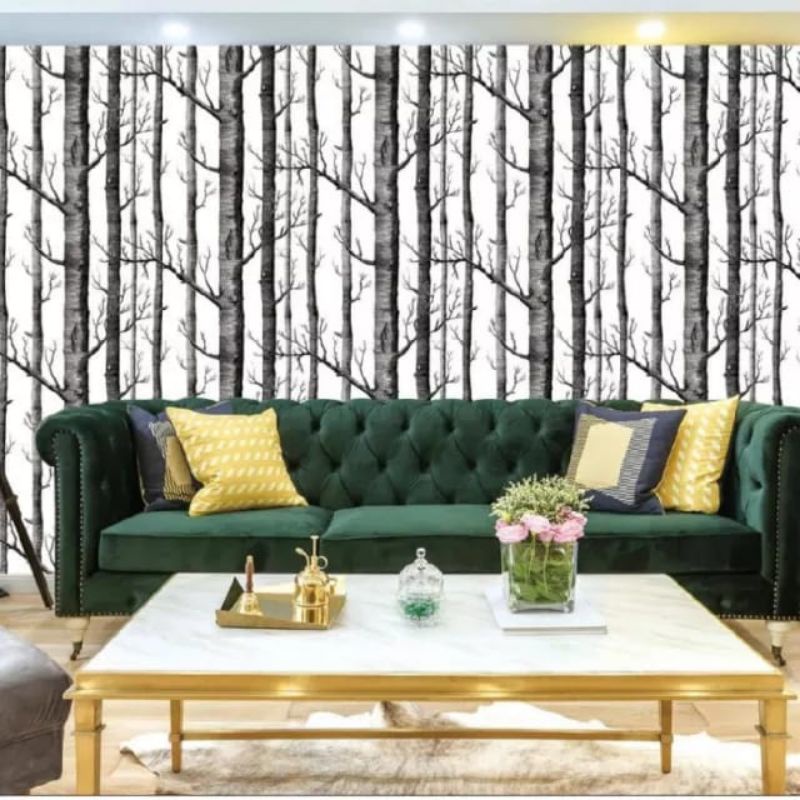 WALLPAPER DINDING MOTIF AKAR POHON 10n x 45cm
