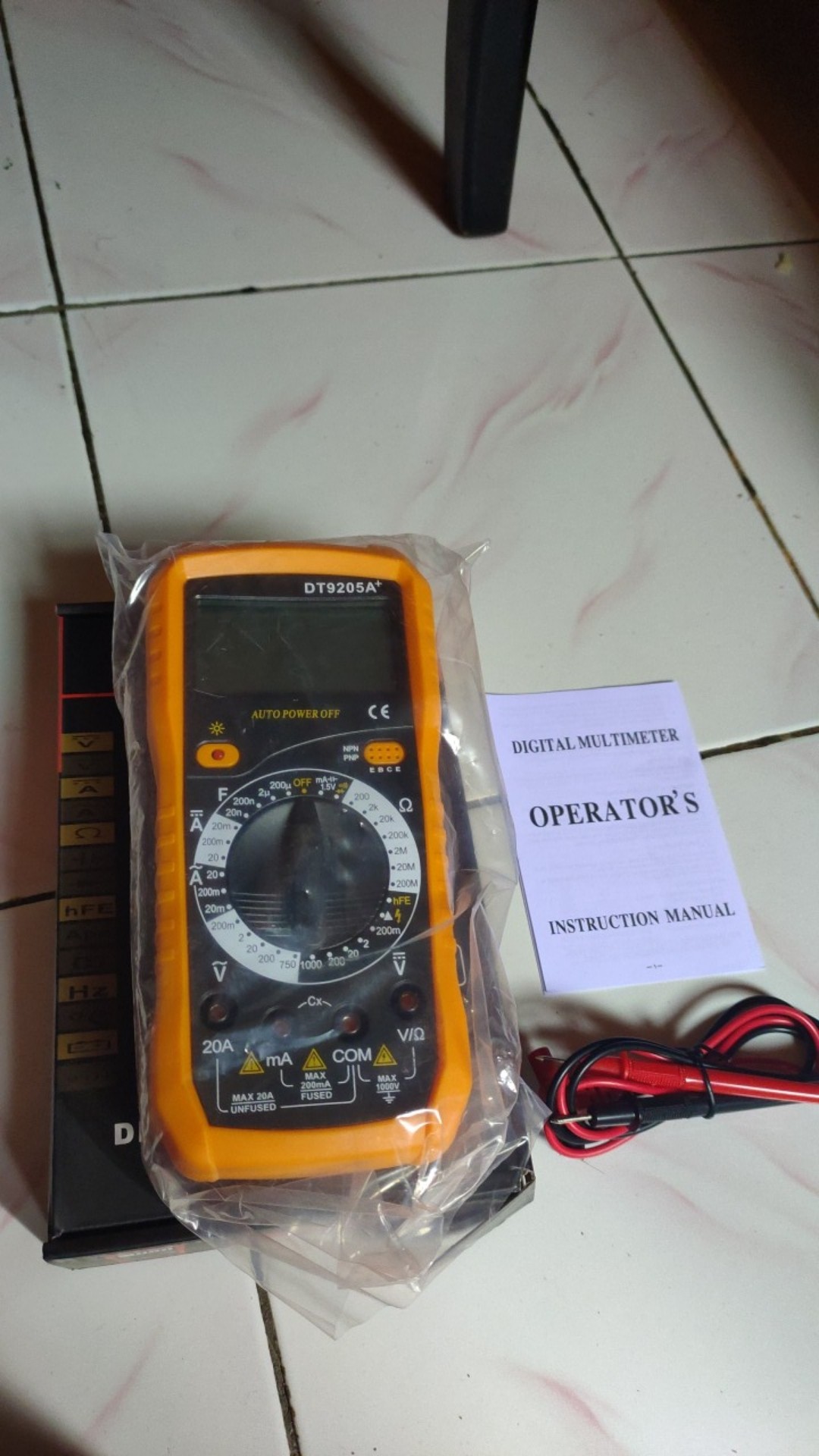 Multitester Digital Avometer Digital Multi Tester Dt9205a+ Multimeter