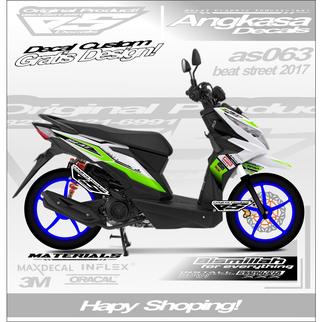 AS063 DECALS STIKER FULLBODY CUSTOM MOTOR BEAT STREET