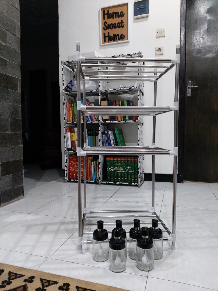 Rak Dapur Rak Panci Serbaguna Stainless Steel