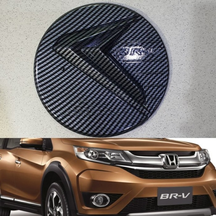 Tank cover TUTUP BENSIN HONDA BRV BR-V MOTIF CARBON PLASTIK PLATINUM abs