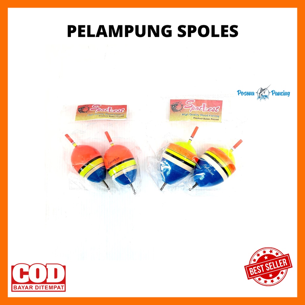 Pelampung Pancing SPOTLEST Kayu 1 Bungkus Isi Dua Panjang 8cm