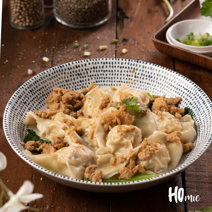 

Pangsit Rebus Homie - Wonton / Pangsit Rebus Frozen Wonton Ayam Udang isi 5 pcs