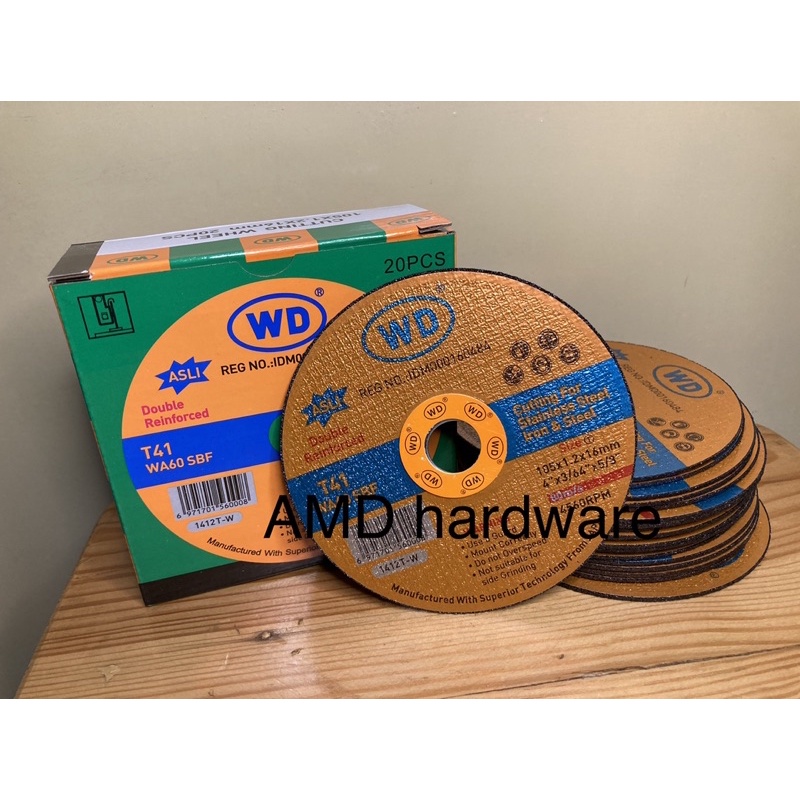 MATA BATU POTONG BESI STAINLESS GURINDA TANGAN 4" X 1mm FUJIYAMA WD NLG NIPPON RESIBON JAPAN