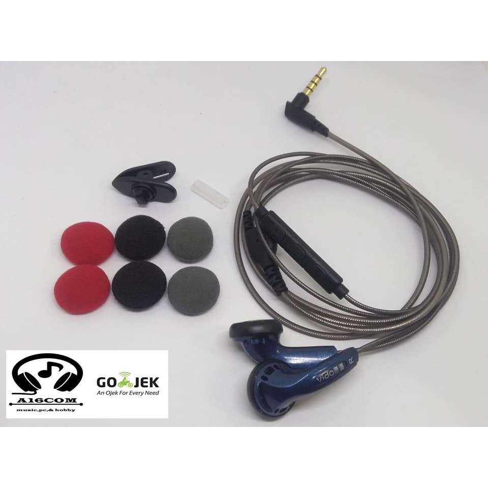 EARBUD VIDO MIC DIY RECABLE JACK L v3 with VOLUME control