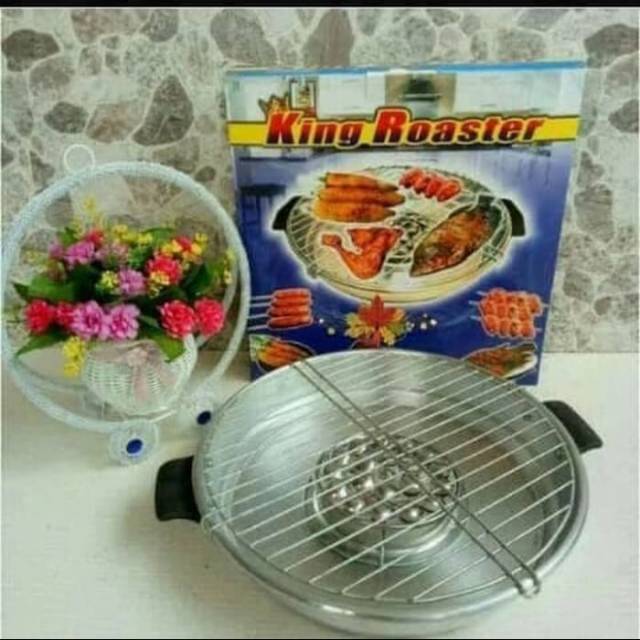 Alat Panggangan Kompor Gas / Panggangan Sate Sosis Mutar / Panggangan King Roaster