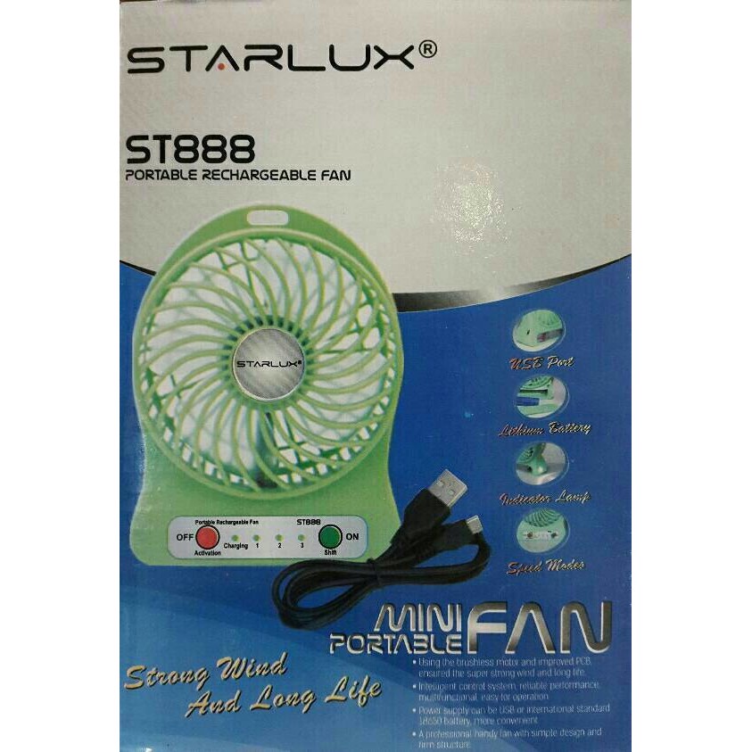 Kipas Angin Mini Emergency Starlux ST888
