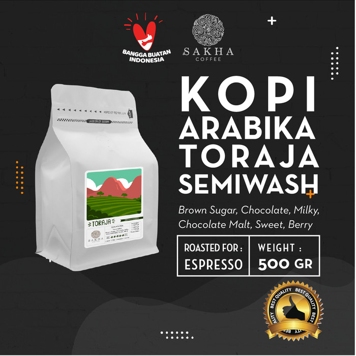 

Kopi Arabika Toraja Sapan Roast For Espresso 500 Gram - SAKHA COFFEE - KATOR500