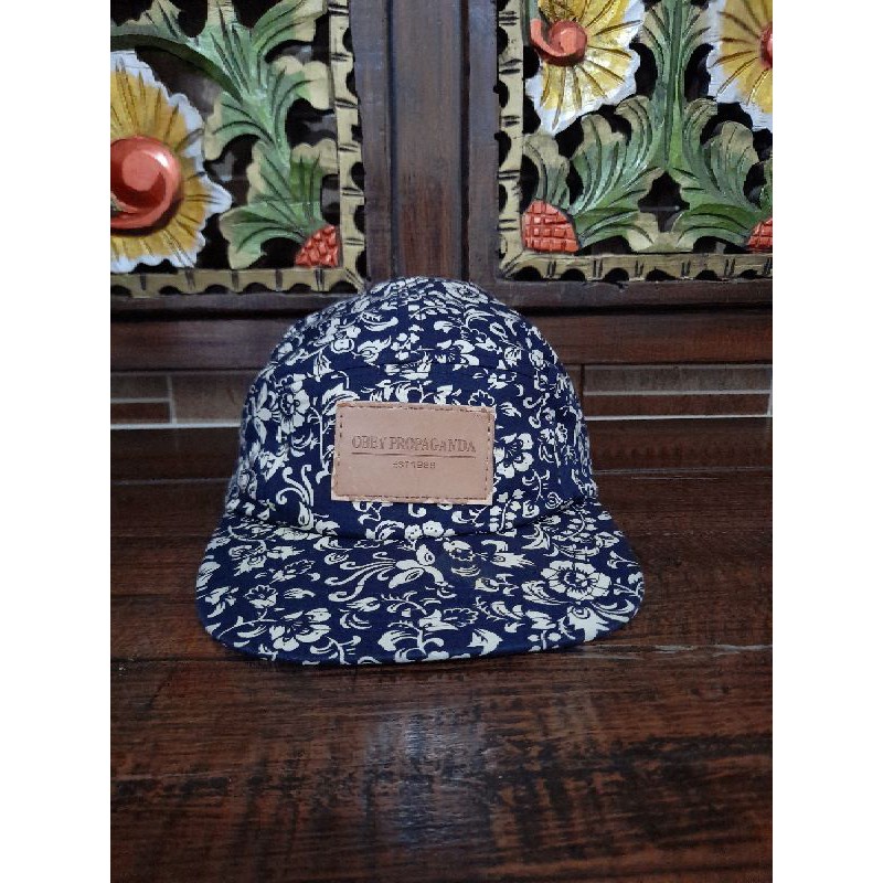 topi 5 panel obey second preloved bekas