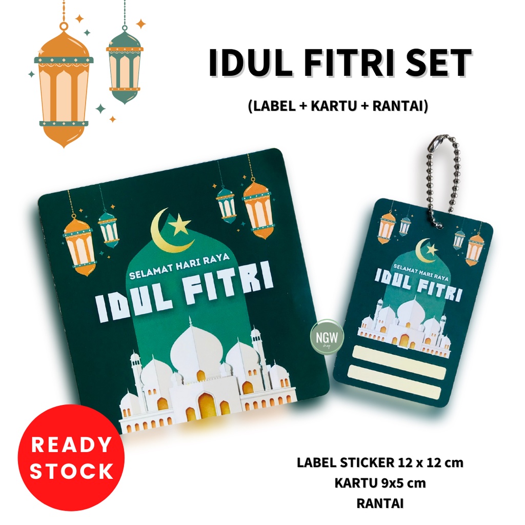 IDUL FITRI LABEL SET (label + kartu +rantai) hampers ramadhan lebaran event