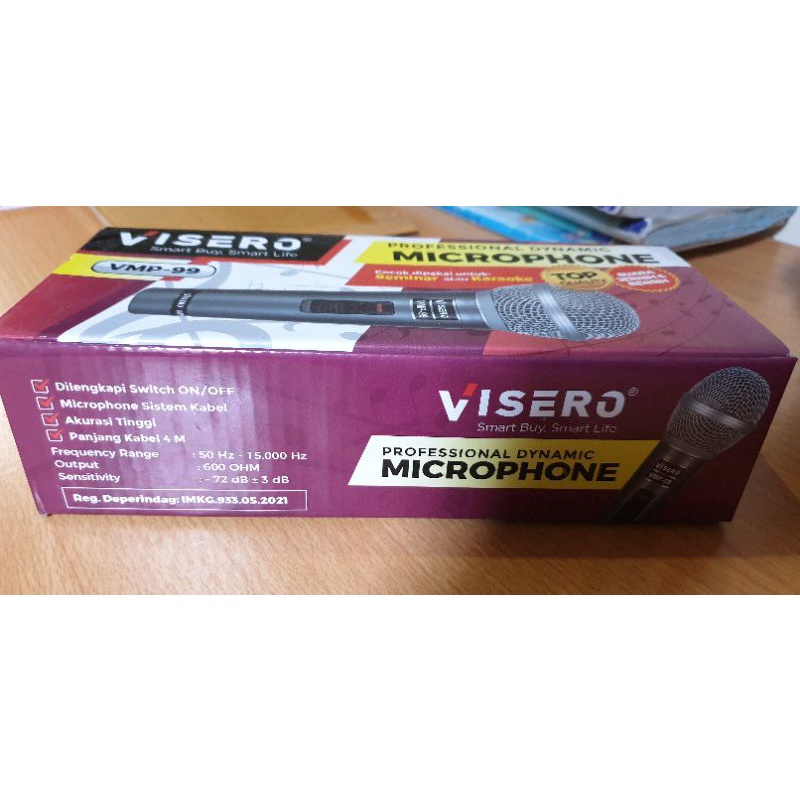 Mic Karaoke Visero Michrophone Dynamic Karaoke Vmp99