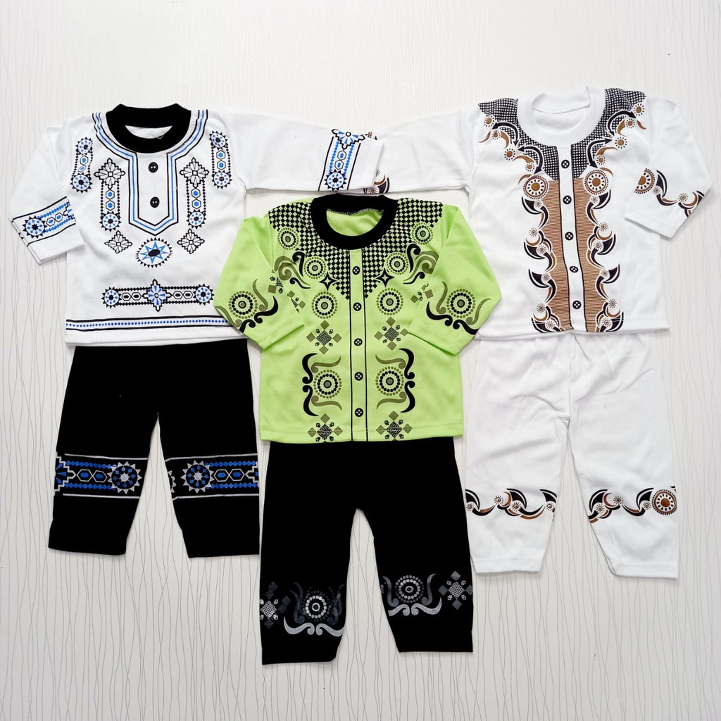 COD paket 3 setelan baju koko bayi laki-laki pakaian  muslim anak cowo baby alicia