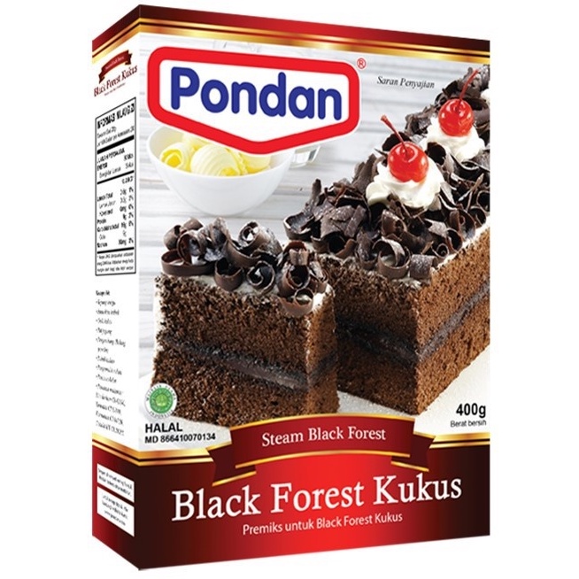 

[B] Pondan Black Forest Kukus 400gr Premiks Steam Black Forest