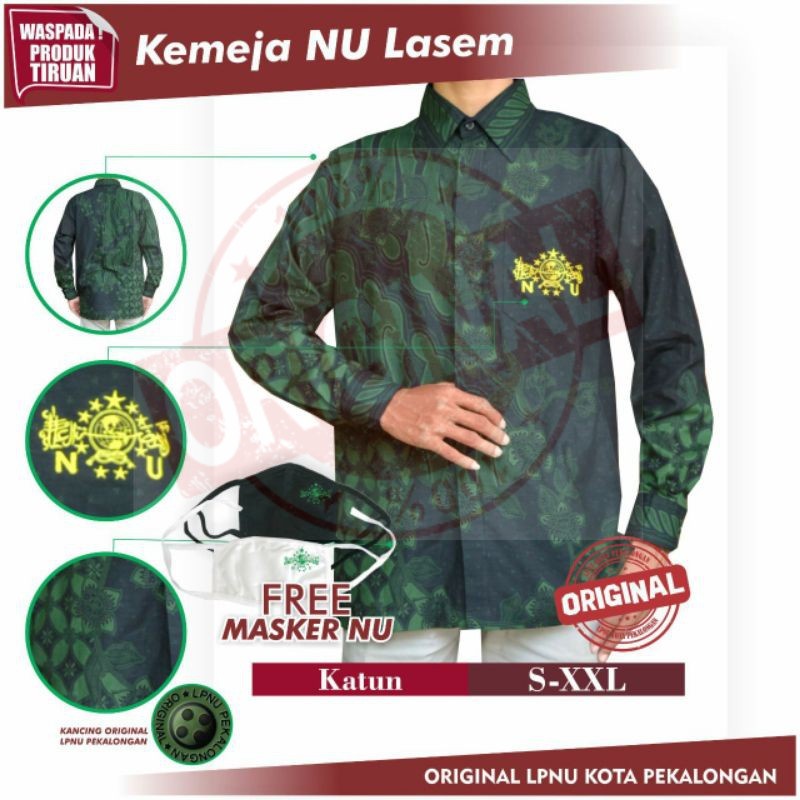 Kemeja batik nu lasem Batik nu terbaru kemeja batik pria nu Lasem bordir