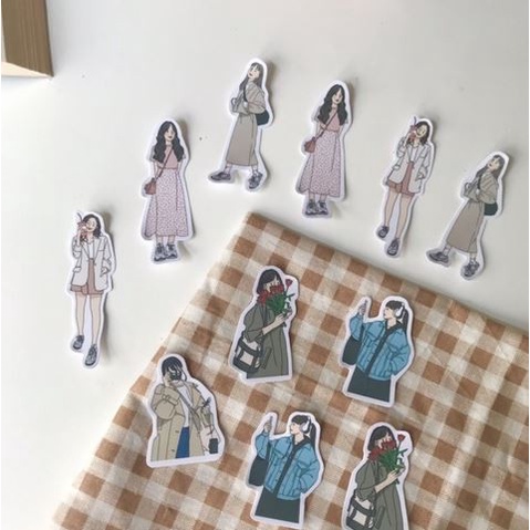 Journaling Deco - Girls Sticker - Stiker Bujo Motif Girls_02 (10pcs)