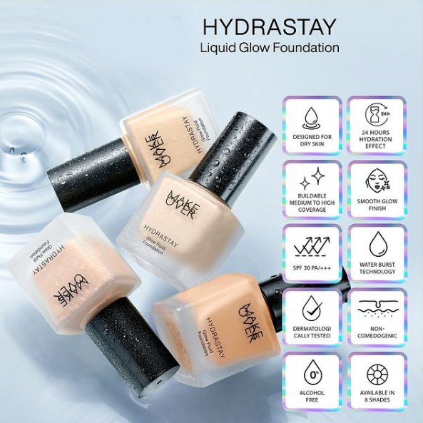 MAKE OVER Hydrastay Glow Fluid Foundation