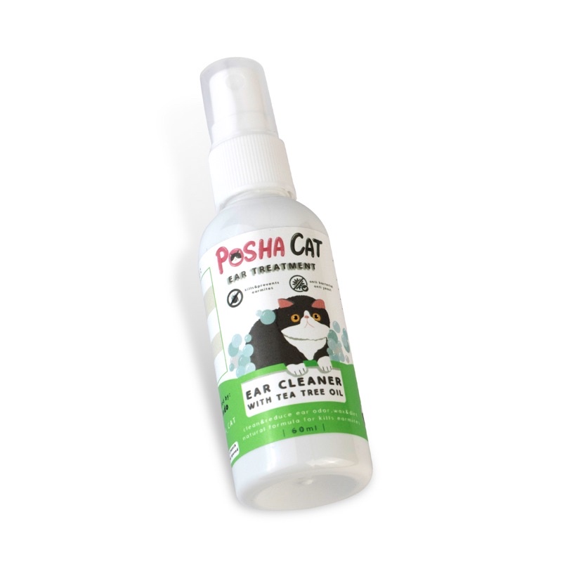 Posha_cat pembersih telinga kucing | atasi earmites ,bau &amp; infeksi | ear cleaner for cat