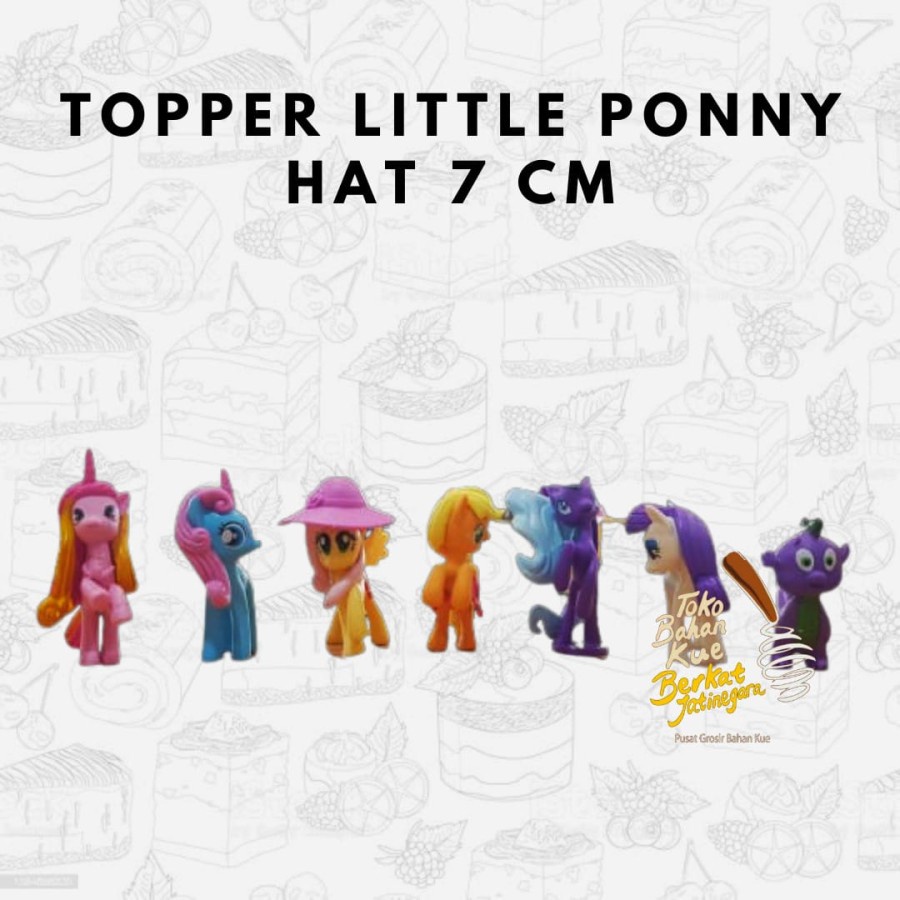 CAKE TOPPER FIGURE LITTLE PONNY SET 4 IMPOR