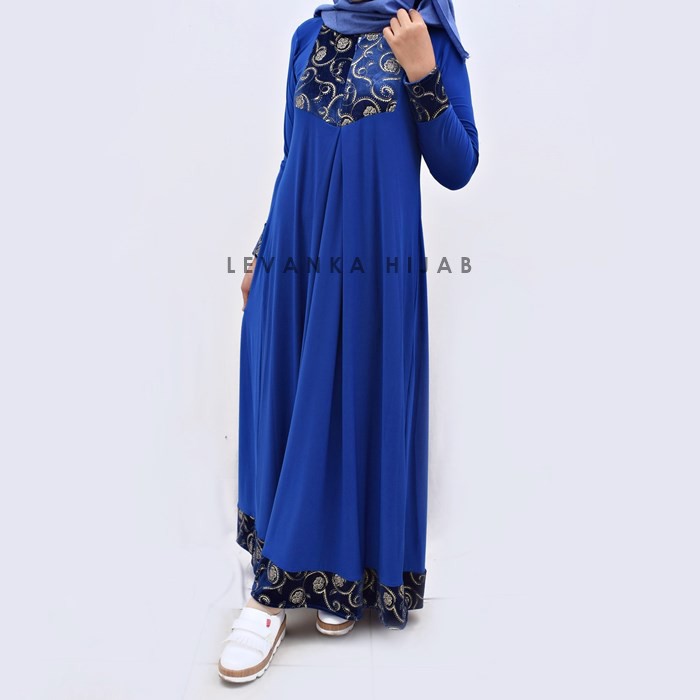 Gamis Busui Bahan Jersey mix Bludru Glitter kode GEr