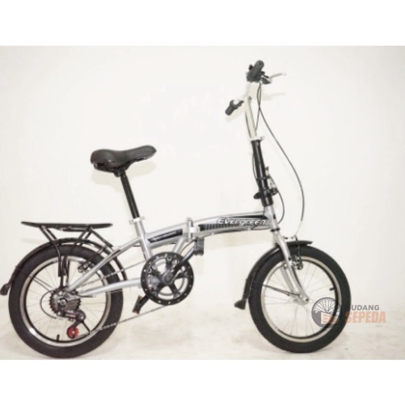Khusus Exspedisi Sepeda Lipat murah Evergreen 16 1 & 7 speed Termurah Original Taiwan single speed SNI-2