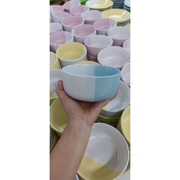 mangkok keramik two tone
