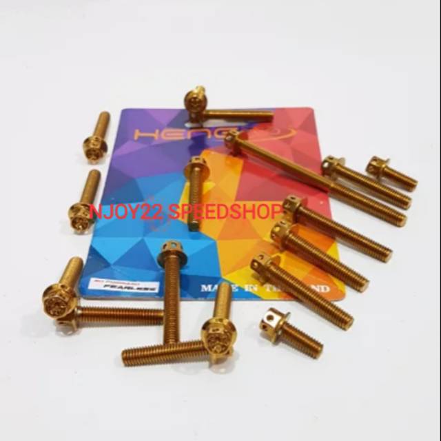 Baut Pb Probolt flower asli Heng Thailand Untuk Cvt Beat Scopy ( harga 1 set 17 pcs)