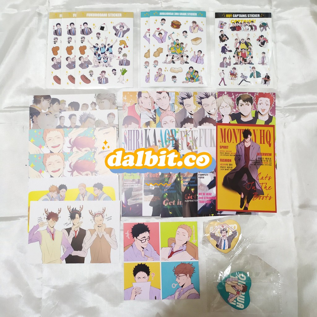 [PLSN] Haikyuu Sticker, Pin Button & Postcard by MMMA
