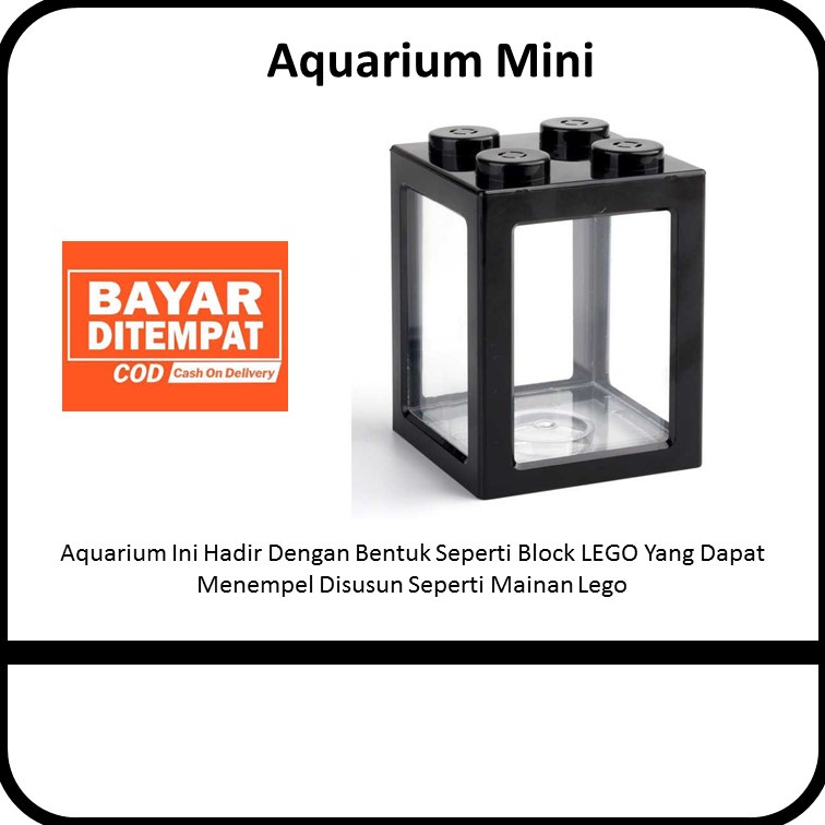 Aquarium Akuarium Kandang Tempat Rumah Mika Plastik Plastic Ikan Cupang Unik Koi Guppy Gupi Hias Kec