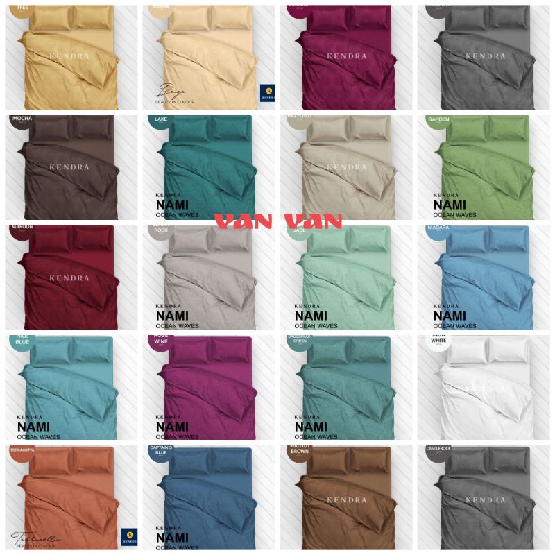 Sprei kendra motif/ polos emboss 160x200&180x200 T.25