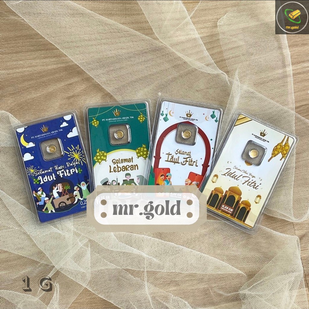 LOGAM MULIA MINI HARTADINATA ABADI 1 GRAM EDISI IDUL FITRI  / GIFT SERIES ACC LM HT / LM HRTA EMAS