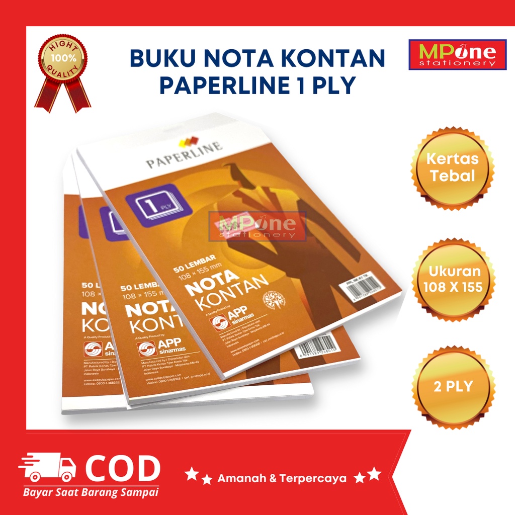 

(1 Pcs) Buku Nota Kontan Paperline / Nota Kontan 1 PLY / Buku Nota Kecil