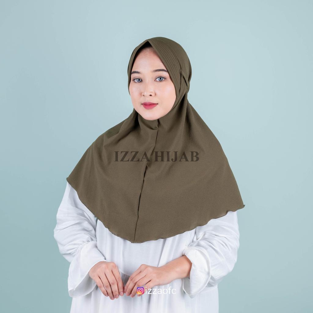 hijab khimar instan BERGO MARYAM PET TALI PISAH bahan diamond italiano by izza