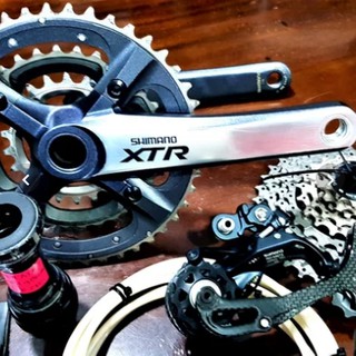 Jual Groupset Shimano XTR M970 3X9 Speed Crankset 44 32 22 Include BB