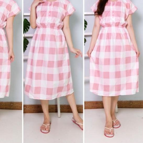 Daster manohara busui jumbo ld 120 cm/Daster busui kekinian - catur pink