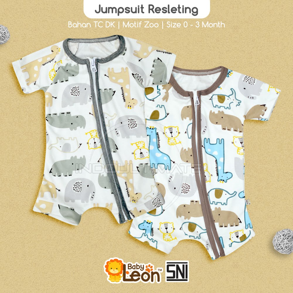 ZOO SERIES BABY LEON Perlengkapan Bayi Baru Lahir Newborn Jumper Jumsuit Jumpsuit Bayi Pakaian Bayi Celana Bayi Kaos Bayi Setelan Baju Bayi Topi Bayi Sarung Tangan Bayi Sarung Kaki Bayi DS-