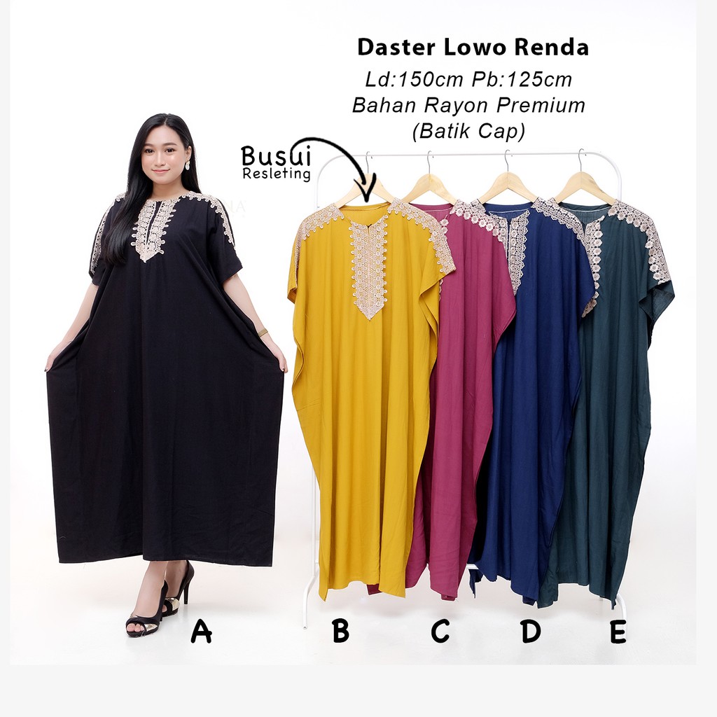  Risna  Batik  Daster  Lowo Renda Kelelawar All Size Katun 