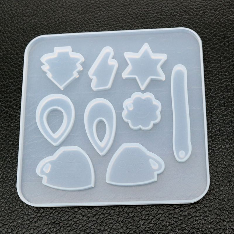 SIY  DIY Earrings Necklace Pendant Epoxy Resin Mold Cup Teardrop Star Tree Bar Pendant Silicone Mold Jewelry Making Tools