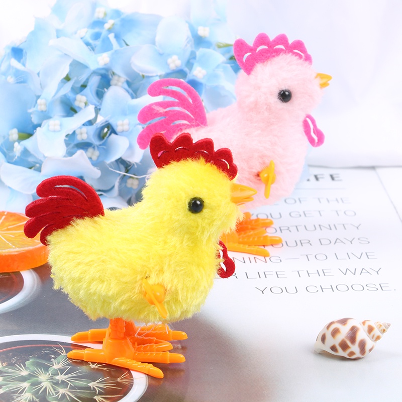 (dreamdreaming.id) Mainan Edukasi Anak Boneka Plush Ayam Berjalan / Melompat Model Putar