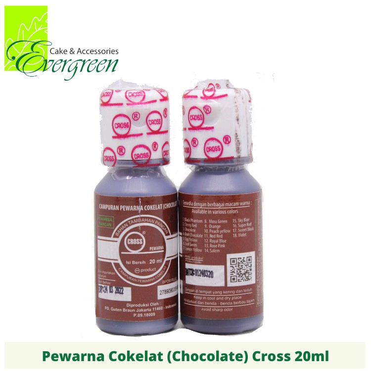 

Pewarna Makanan Cross Coklat (Chocolate) 20ml