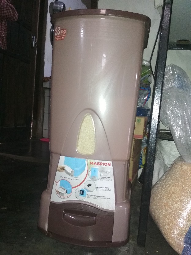 Ricebox Maspion Mrd-2800ap Tempat Beras Rice Box 28kg Mrd2800ap