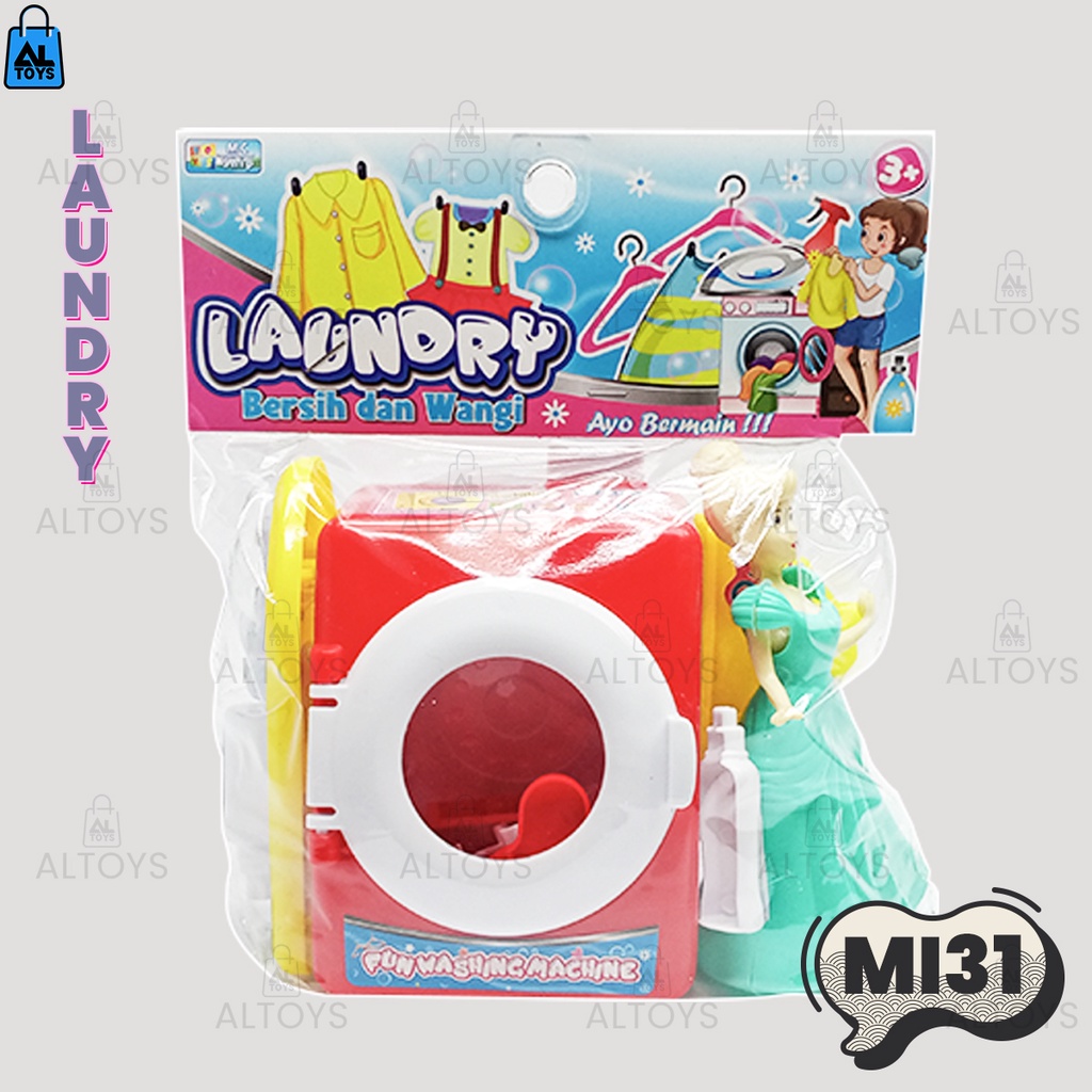 MAINAN MESIN CUCI BAJU LOUNDRY PLAY SET / DREAM WASHER ADA MESIN CUCI + BONEKA MI31