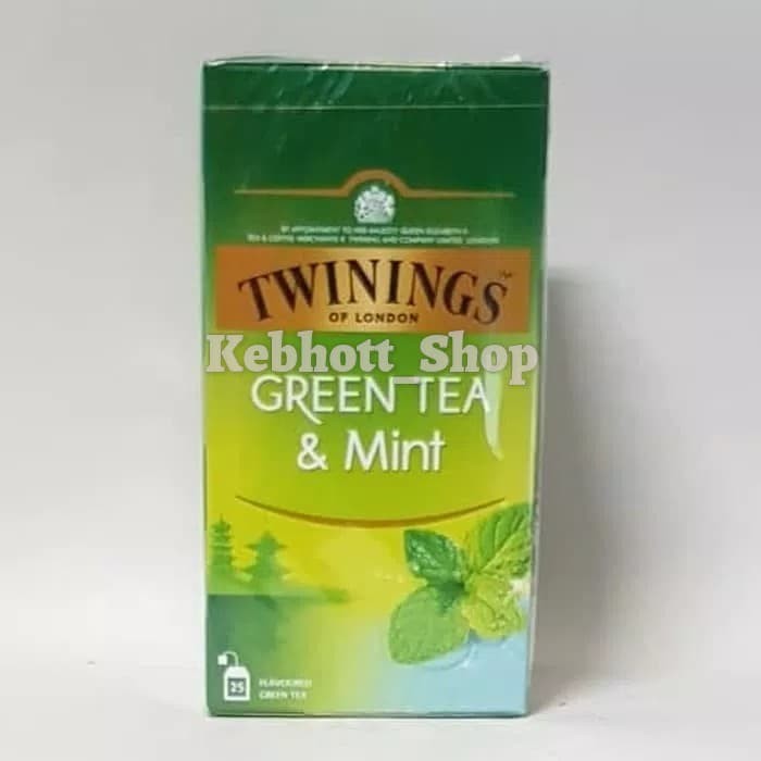 

Twinings of London Green Tea & Mint 25 bags x 1,5gr | Teh Hijau & Mint