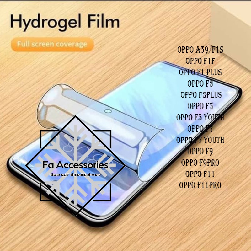 FA ANTI GORES JELLY HYDROGEL oppo A59 F1F F1 F1S F3 F5 F7 F9 F9PRO F11 F11PRO PRO YOUTH PLUS SHOCK