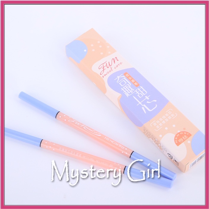 Mysterygirl - Automatic Eyebrow Pensil Alis Eyeliner Eyebrow Pen Eye Liner 3 Warna Wateroof Lasting