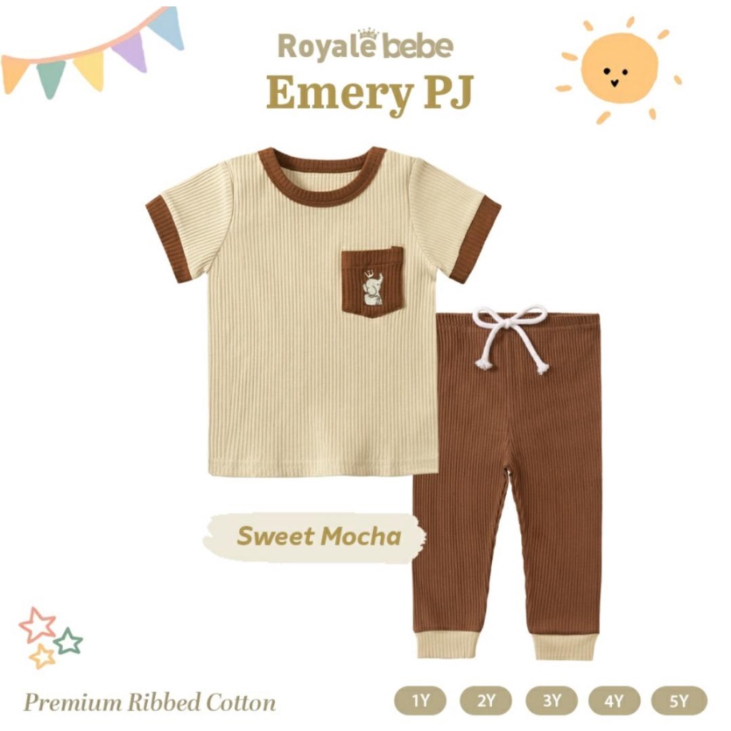 ROYALE BEBE PIYAMA BAYI EMERY / SETELAN BAYI DAN ANAK