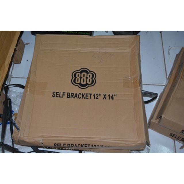 Siku Rak | Shelf Bracket | Siku Besi Penyangga L 12” X 14” Per Pasang