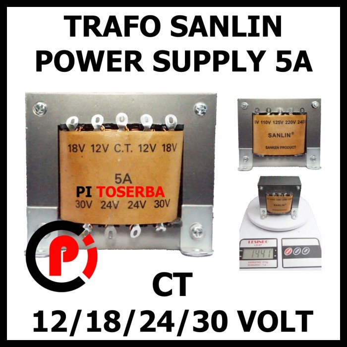 SANLIN Trafo 5A CT 30V Transformator Power Supply Step Down 30 Volt