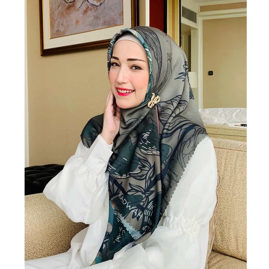 RADWAH - PREMIUM SCARF VOAL TWO TONE - SCARF PRINTING