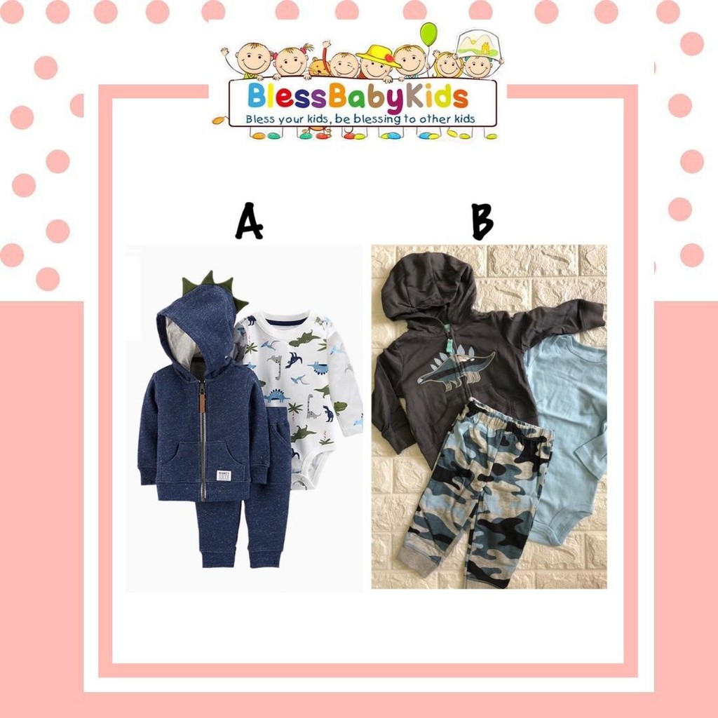 Stelan Jumper Bayi Laki-Laki / Carters Baby Jacket Dinosaurus