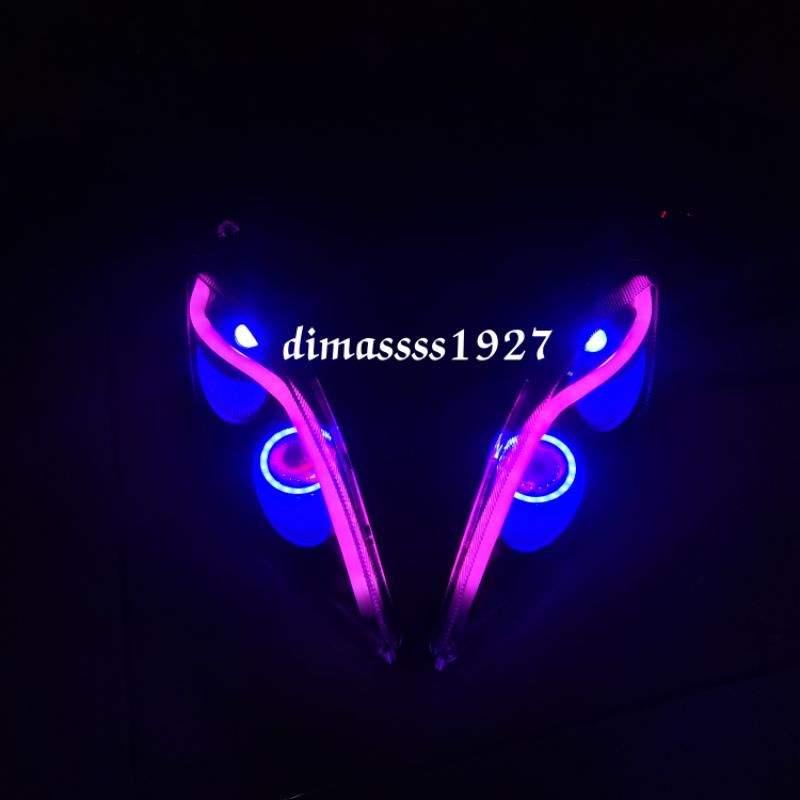 Big Promo Lampu  sein/senja JUPITER MX OLD dengan alis plus doble u7(lampu tembak) lengkap 1 set